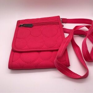 Thirty-one (31) Vary You Mini Crossbody Wallet Checks Quilted Pink  colors Nice!